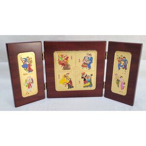 The Central University of Nationalities 24K Gold Plated Hinged Wood Case Stand